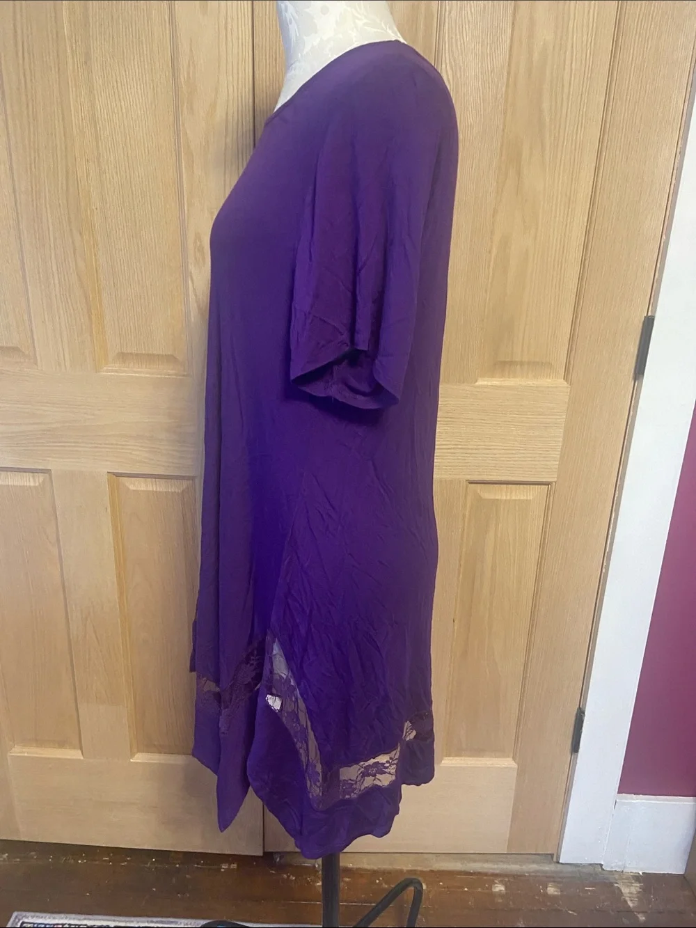 Lane Bryant Deep Purple Short Sleeve Tunic